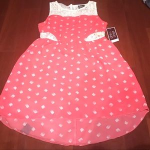 Pink &Violet Chiffon High/low Dress